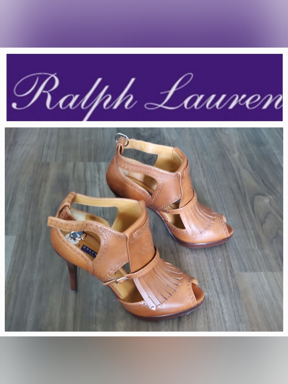 RL PURPLE LABEL Peep-Toe Sandals